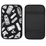 Bottles and Plaster Car Armrest Cover Universal Auto Center Console Pad Car Armrest Set Box Cover Protector for Most Vehicle, SUV, Truck, One Size