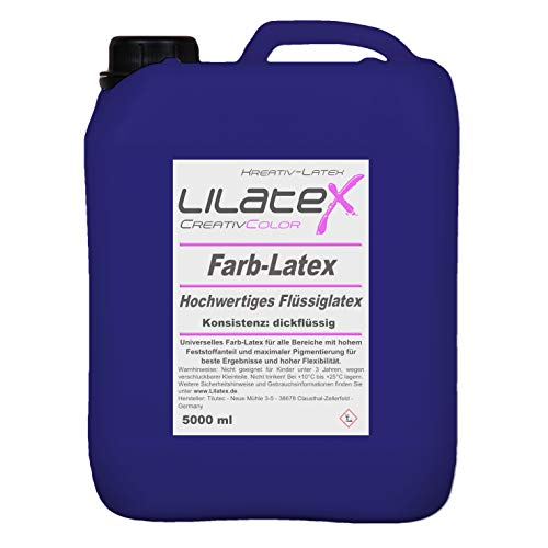 5 Liter Lilatex farbiges Flüssiglatex/Farblatex/Latexmilch - dickflüssiges Naturlatex in VIOLETT Cover