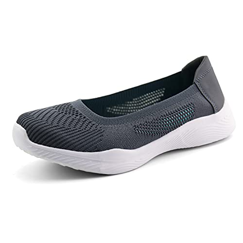 Photo 1 of firelli Women Slip On Loafer Casual Flats Mesh Walking Shoes, Size 9.5 Grey