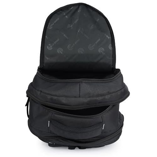 Image of Half Moon Extra Large 60L Rucksack Travel Backpack Bag for Man Waterproof Trekking Bag for Men with Rain Cover & 17-Inch Laptop Luggage Bags for Mens Hiking & Tourist Bag for Men (Black & Black)