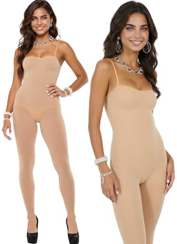 Image of ToBeInStyle Women's Assorted Bodystocking Sheer Opaque or Fishnet Crotchless Lingerie Bodysuit