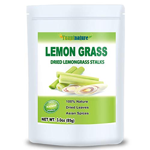Dried Lemongrass Spice, Natural Organic Lemon Grass Stalks, Cut & Sifted, Bulk Spice, Perfect for Tea & Seasoning (3.0 oz)