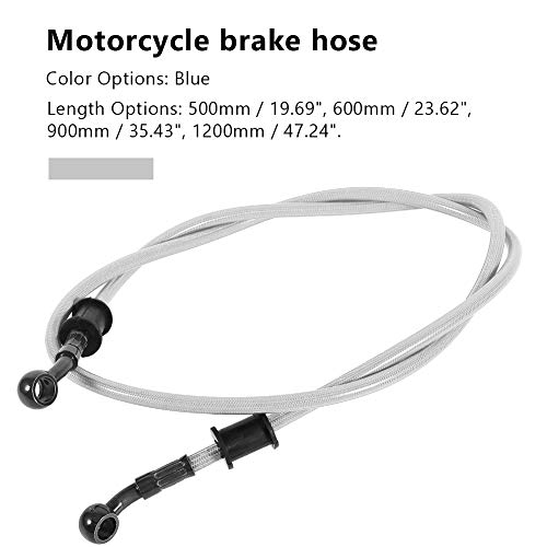 50Cm - 200Cm Brake Oil Gas Line Pipe, Motorcycle Braided Steel Brake Clutch Oil Hoses Line Pipe Colorful Motorcycle Pit Dirt Bike Enduro Motocross Street Bikes(1200Mm Silver) #TOP4
