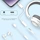 2 Pack Lightning auf Klinken Adapter/iPhone Aux Adapter[MFi Zertifiziert] Dongle auf 3,5mm Klinke iPhone Adapter kopfhörer Aux Audioanschluss Kopfhörersplitter für iPhone14/13/X/XS/XR/8/7