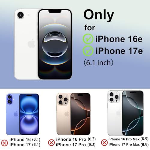 Muntinfe for iPhone 17e Case & iPhone 16e Case with 2X HD Screen Protector & Slide Camera Cover & Rotated Ring Kickstand, Rugged Heavy Duty Protective Phone Case for iPhone 17e/16e 6.1 inch, Black by Muntinfe - Image 2
