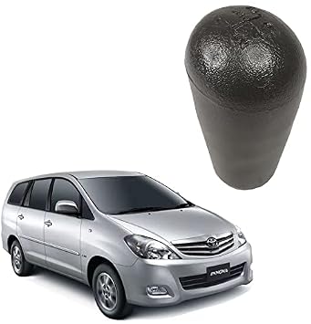 Uniqon Rubber 5 Speed Manual Heavy Duty Car Gear Lever Knob Shifter Handball Head for Toyota Innova Type-1/Type-2 (Black)