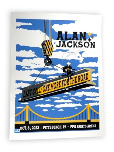 Alan Jackson Signed Autographed 20X24 Poster Last Call Pittsburgh, PA