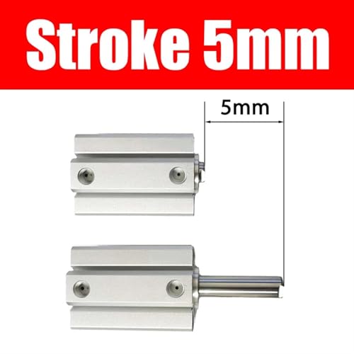 Cilindro neumático SDA16 con diámetro de 40mm y carrera corta de 5mm 3