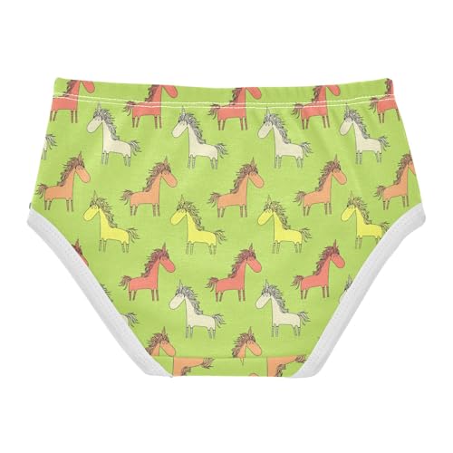 Girls' Underwear Colored Unicorns Cotton Stretch Comfort Toddler Panties2