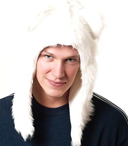 White Polar Half Hood Animal Hat #TOP2