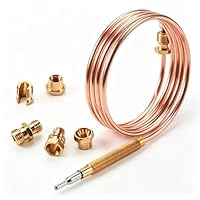 Uadme Thermoelement Gasherd, 900mm M6x0,75 Thermocouple Universal, Ersatzteile für Heizpilz, Induktionsherd, Gasherd, und andere Brenngeräte, Zubehör Brenngerät