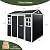 FammyLoft 8x4 FT Resin Shed with Floor Included, Plastic Sheds & Outdoor Storage Clearance with 2 Windows and Lockable Door for Backyard, Bike, Garden Tools (Black)