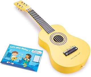 New Classic Toys - 10343 - instrument muzyczny - zabawka gitara drewniana - żółta