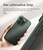 Ringke Onyx Magnetic für iPhone 15 Pro Hülle, [Kompatibel mit MagSafe] Griffig rutschfest Anti-Fingerabdruck Stoßfest Kratzfest Handyhülle mit Präzisen Kameraausschnitten - Dark Green – Ansicht 5