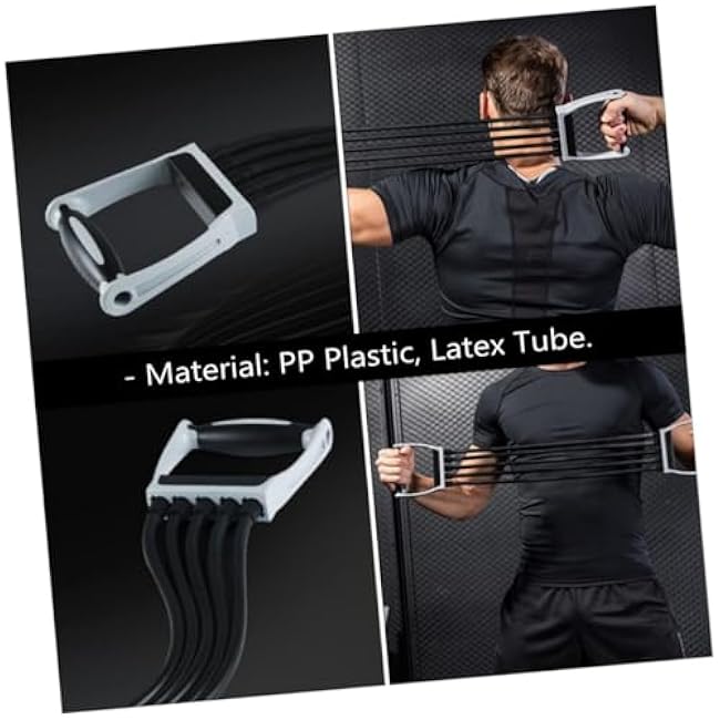 1Pc Chest Developer Fitness Rope Indoor Exercise Equipment for Strengthening Arms Chest Shoulders Durable Elastic Resistance Trainer with Wall Pulley for Home