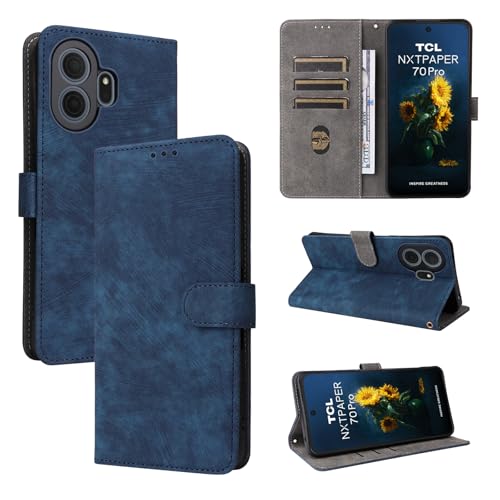 �X�}�z�P�[�X �Ή��@�� for TCL Nxtpaper 70 Pro �X�}�z�P�[�X�y�t���b�v�X�^���h�E�}�O�l�b�g�J�E�J�[�h�X���b�g�t���E�H���b�g�z Blue