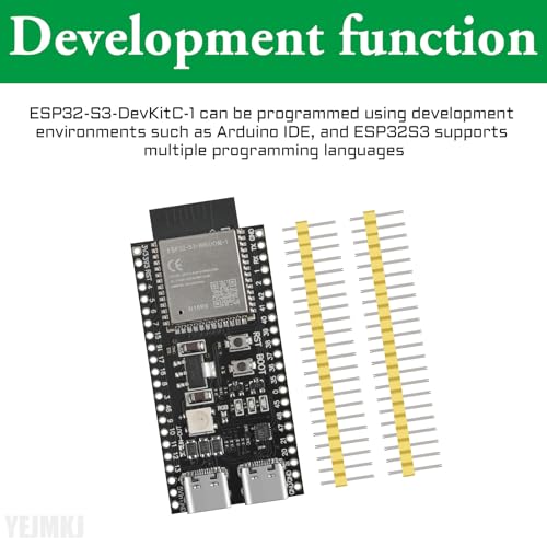 YEJMKJ ESP32 S3 Development Board N16R8 ESP WROOM 32 WiFi + Bluetooth MCU Module, Dual Type-C ESP32-S3 Cores Microcontroller Processor Integrates Complete Wi-Fi and BLE Functions Hat - Image 4