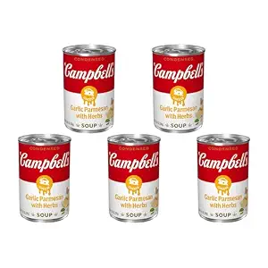 Campbell's Condensed Garlic Parmesan Cheese Soup with Herbs, 10.5 oz Can (Pack of 5)