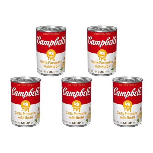 Image of Campbell's Condensed Garlic Parmesan Cheese Soup With Herbs, 10.5 oz Can (Pack of 5)