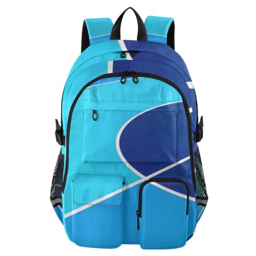 Mochila de negocios azul para evitar dolores de espalda en viajes de trabajo y universidad