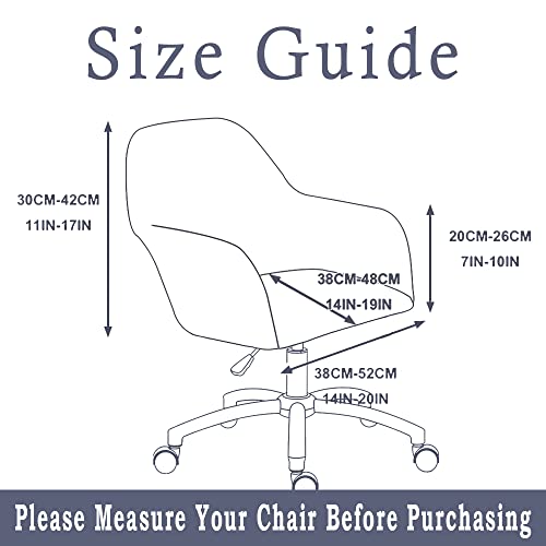Itfro Set Of 1 White Office Chair Cover Velvet Armchair Slipcover Wingback Chair Cover Curved Back Modern Accent Desk Chair Cover Stretch Computer Chair Seat Protector (White, Set Of 1) #TOP3
