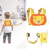 YTACREA Lion Harnais de Sécurité pour Enfants Laisse de Sécurité pour Promenade Sangle Anti-perte Sangle Pour Bébé Tout petit Marche Lien de Poignet de Ceinture Sangle Réglable Harnais Laisse