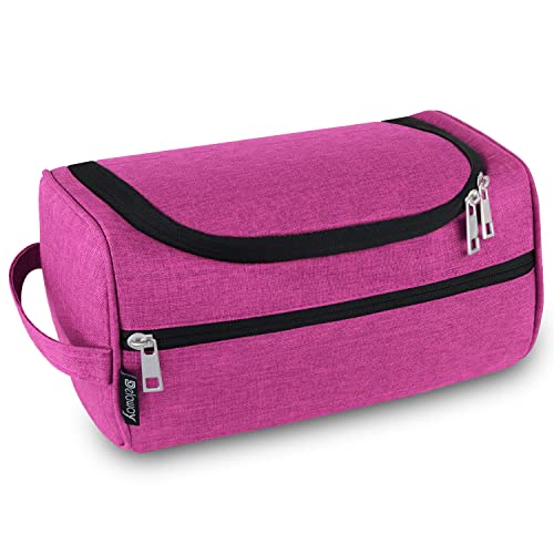 DELAWAY Kulturbeutel Herren & Damen [Design 2026] Kulturtasche zum Aufhängen Männer & Frauen - Waschtasche für Koffer und Handgepäck - Kosmetiktasche mit Kofferhalterung (Pink)