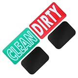 Mipcase Geschirrspüler Magnet Schild Sauber Schmutzig Magnetschild mit Starkem Magnet für Waschmaschine und Trockner Doppelseitiger Indikator Magnetischer Spülmaschinenanzeiger