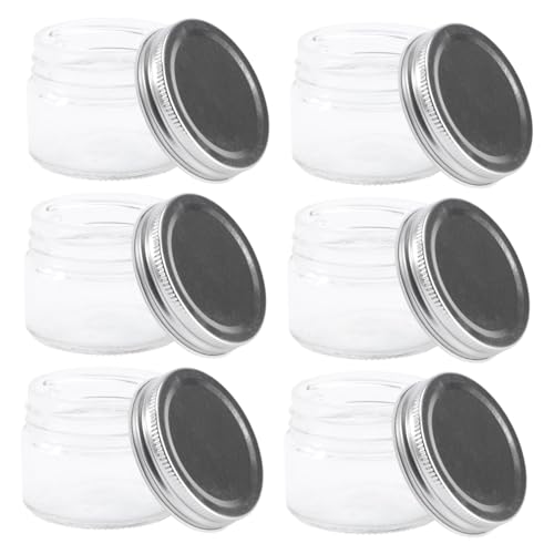 POPETPOP 6 piezas Tarros de Herméticos para Cocina de Botes Tapa para Almacenamiento de Miel Gelatina Frutas y Ensaladas Diseño Transparente y Seguro para Conservar Alimentos Frescos