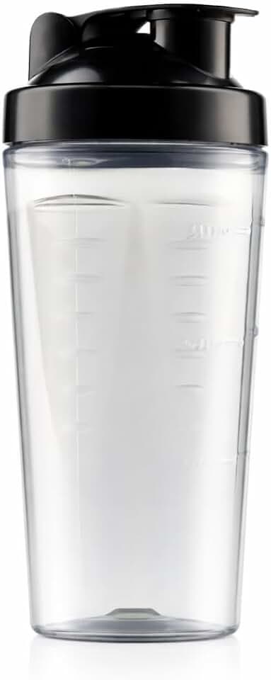 Garrafa Fitness Coqueteleira Academia 850ml Shakeira Misturador Shake Whey Antivazamento (TRANSPARENTE)