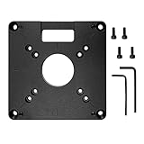 【Alta calidad】Hecha de aleación de aluminio, la placa de inserción de la mesa del enrutador está fundida a presión integralmente. El grosor del panel es de 8 mm, que es duro y no se oxida fácilmente, y tiene una larga vida útil. La superficie está arenada para evitar la oxidación.