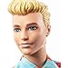 Barbie Ken Fashionistas Doll #152 with Sculpted Blonde Hair Wearing Blue Tropical-Print Shirt, Coral Shorts, White Shoes & White Sunglasses, Toy for Kids 3 to 8 Years Old