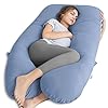 QUEEN ROSE Pregnancy Pillows, Organic Cotton U Shaped Body Pillow for Sleeping, Cooling Maternity Pillow for Pregnant…