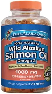 Pure Alaska Omega-3 Wild Alaskan Salmon Oil 1000mg 210 Softgels (Pack of 2) HJO$IER