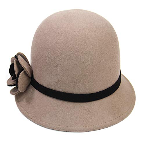 Maitose™ Women's Bow Wool Felt Bucket Hat Camel - Thumbnail 5