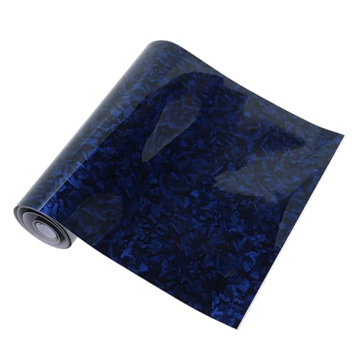 Film voiture fleur bleue anti-rayure en vinyle carbone brillant PET 5,5 Mil durable