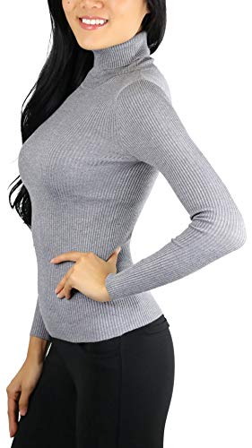 Image of ToBeInStyle Women's Classic Knit Fold Over Turtleneck Pullover