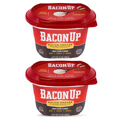 Image of Bacon UpⓇ Bacon Grease for Cooking - 14 Ounce Tub for Cooking, Frying and Baking 2 Pack
