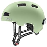 uvex City 4 - Casco de Bicicleta Ligero para Adultos - Ajuste de Talla individualizado - Forro Interior Lavable - Matcha Matt - 51-55 cm
