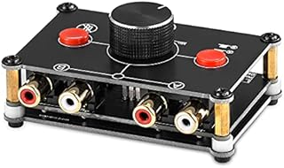 Nobsound Little Bear MC1022 Mini 2(1)-IN-1(2)-OUT RCA Stereo Audio Switcher Passive Selector Splitter Box (Black (RCA Version))