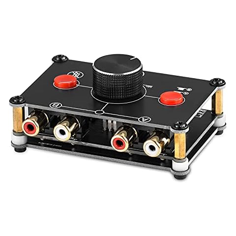 Nobsound Little Bear MC1022 Mini 2(1)-IN-1(2)-OUT RCA Stereo Audio Switcher Passive Selector Splitter Box (Black (RCA Version)) Cover
