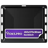Vioks.pro Backblech 465x375 mm Emailliert Ersatz für Bosch Backblech 662999 00662999 - Backblech Siemens Backofen, Tiefes Backblech für Bosch, Constructa