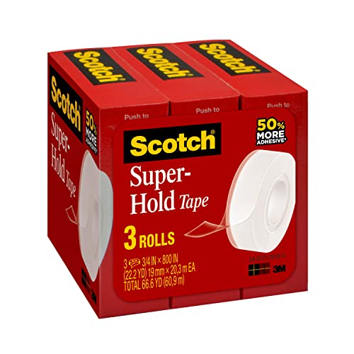 Scotch Super-Hold Tape, 3/4 In X 800 In, 3/Pack (700S3) #TOP4
