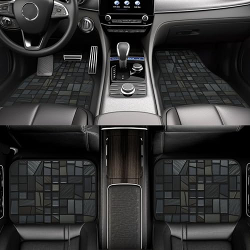 Tapis de sol de voiture pour SUV berlines camions lot complet 4 pièces noir