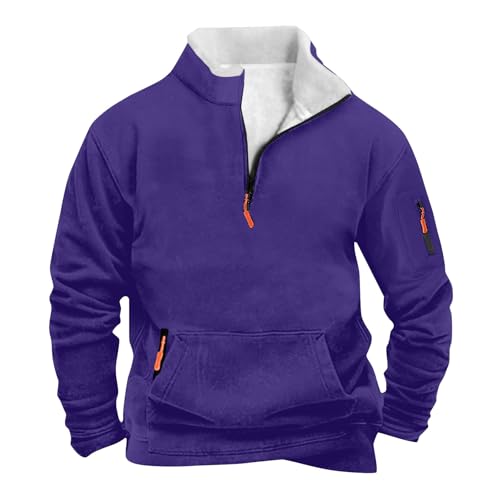 Pull col montant zippé 1/4 homme avec poche pratique au design intemporel