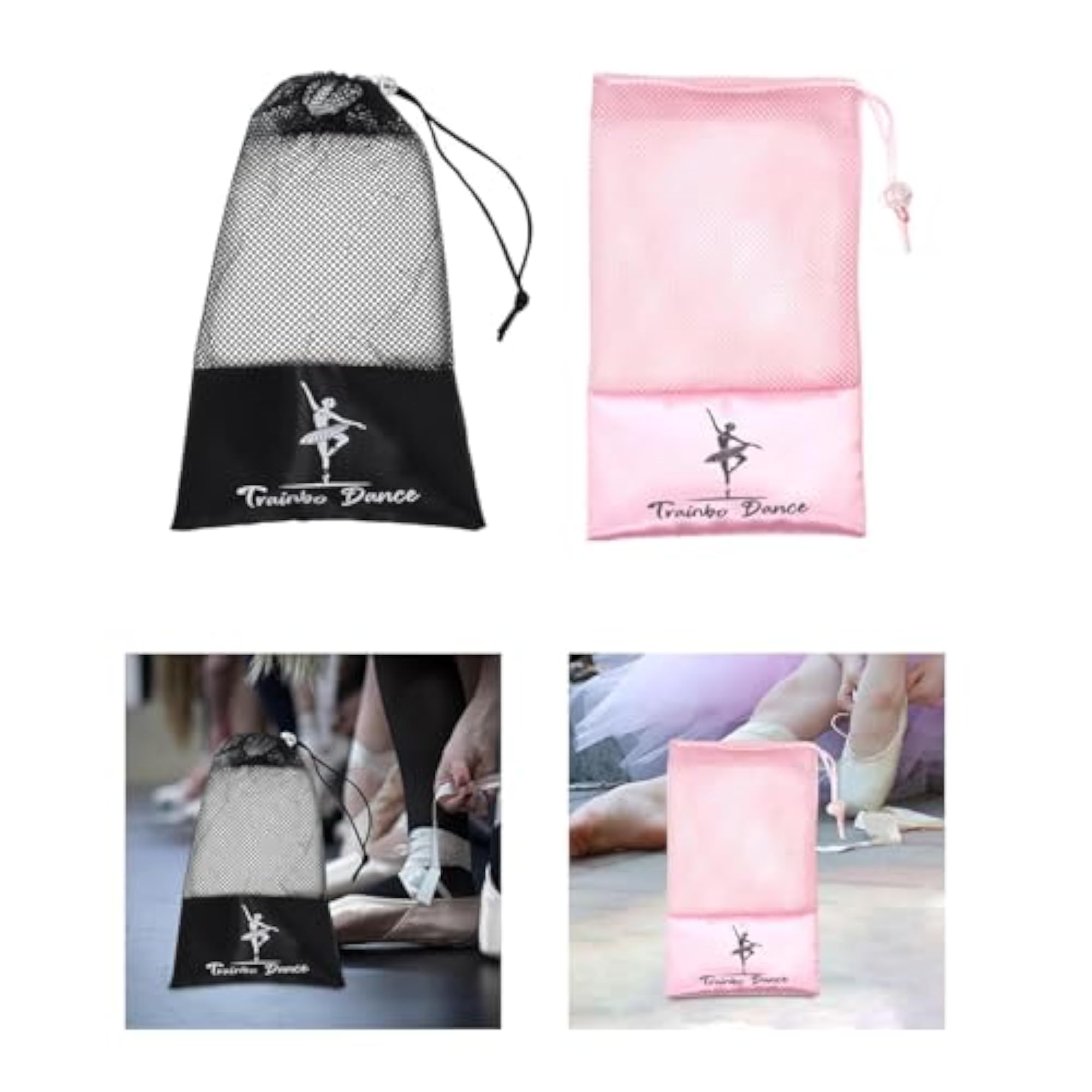 Club Bollywood Pointe Shoe Bag for Dance, Black
