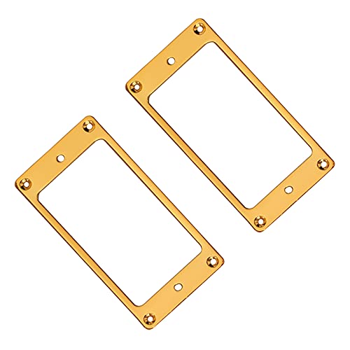 2Pcs Yootones Metal Humbucker Pickup Ring Cover Frame Replacement Compatible With Lp Sg Guitar Mounting Electric Guitars (Gold) #TOP2