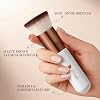Brocha para Base DUcare, Brocha Kabuki de Top Plano, Brocha de Maquillaje Profesional Sintética para Base Líquida, Mezcla de Polvo Mineral, Difuminado, Herramientas de Maquillaje, Rosa Dorado/Blanco 4