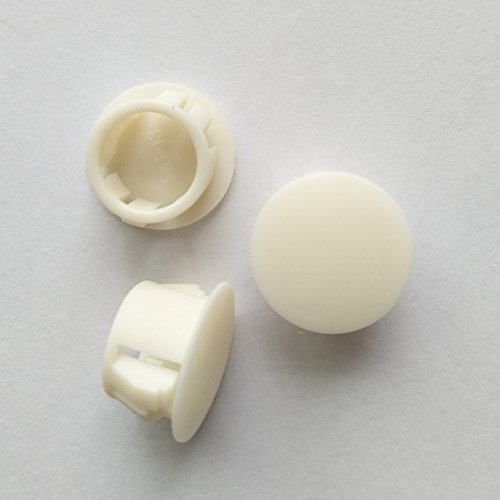 Image of YEJI 50PCS 1 /2 inch, 13mm, 0.51in Panel Plugs Hole Plugs (Mounting Hole: 12.5-13mm), Plastic Flush Type Hole Plugs, Home Furniture Fastener, Plastic Pipe Choke Plug, White Color