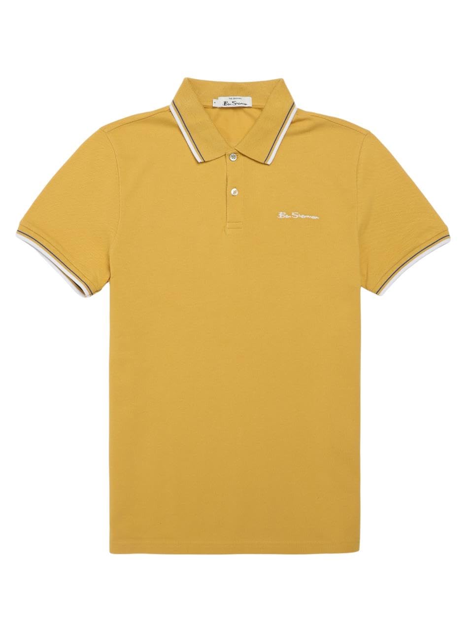 Ben Sherman Men's Sunflower Signature Short Sleeve Polo Shirt For (0077487) 3XL